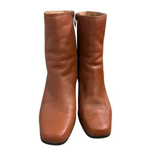 Bloomingdales Leather Booties Brown Sz. 6.5